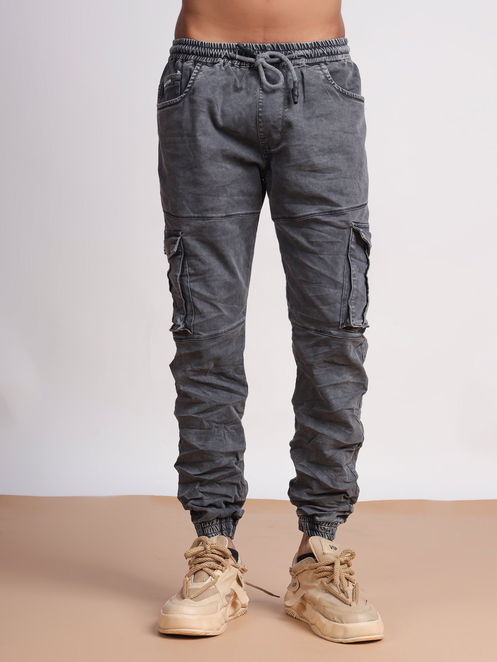 French Cliff charcoal cargo jogger