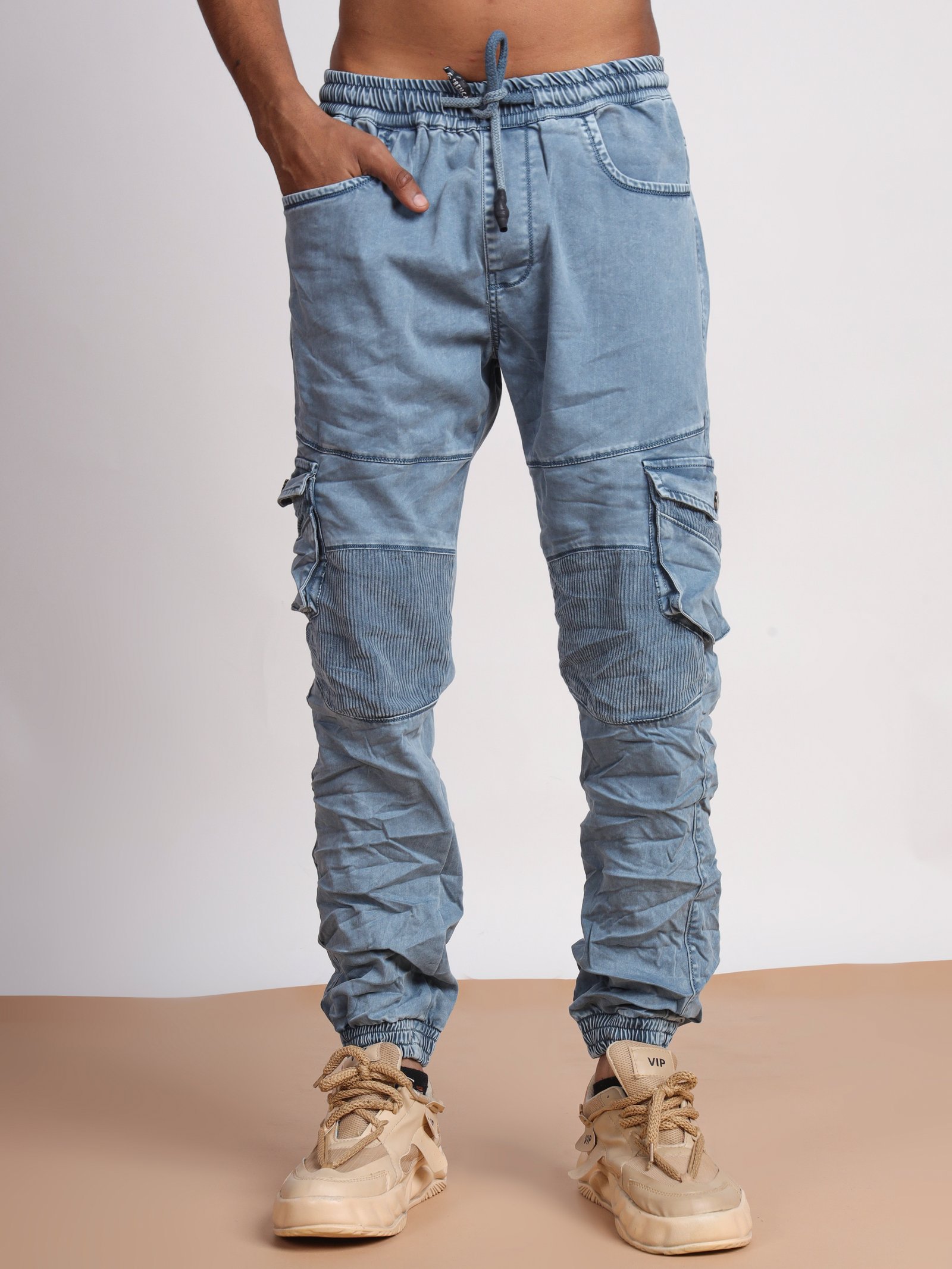 French Cliff indigo cargo jogger