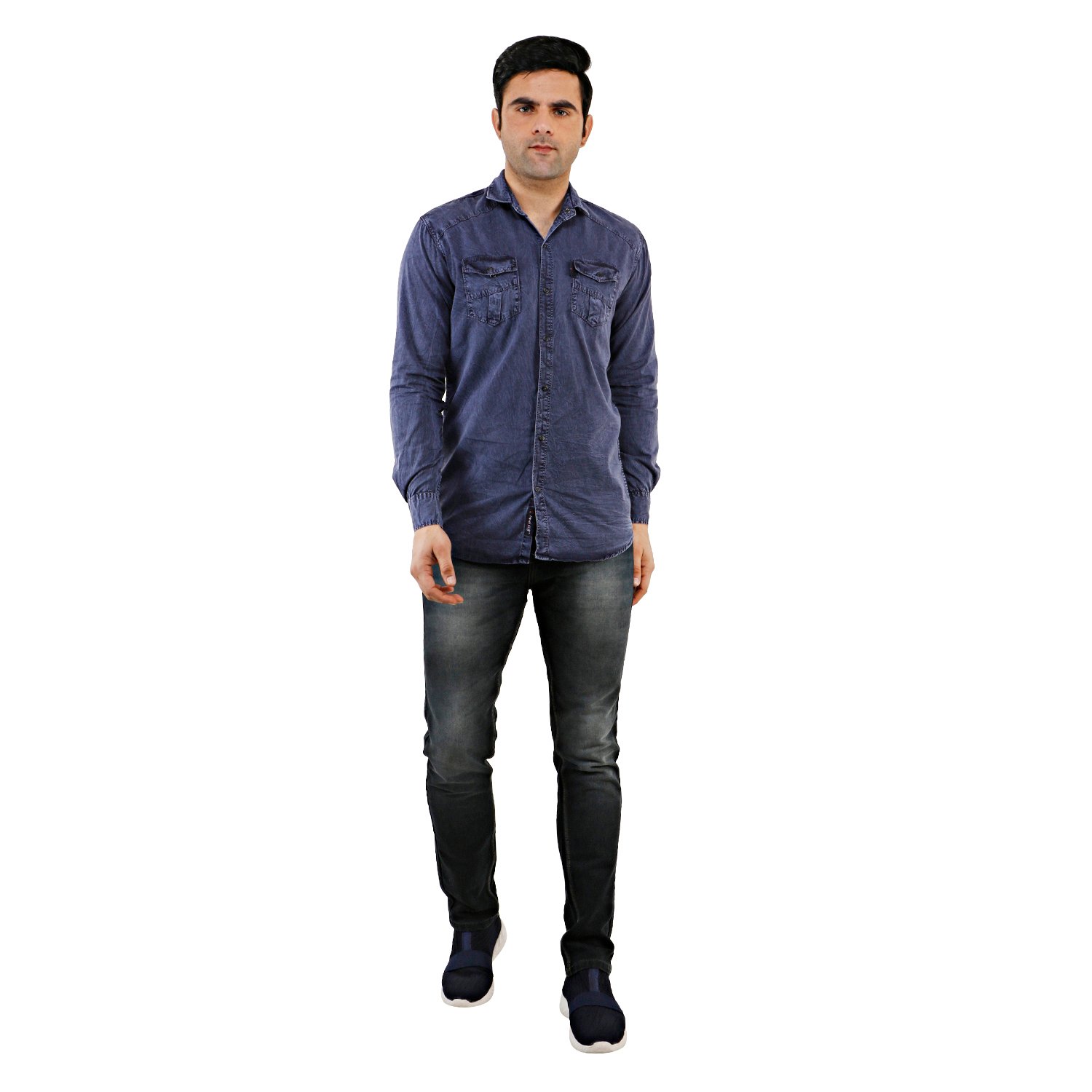 French Cliff mens indigo denim shirt