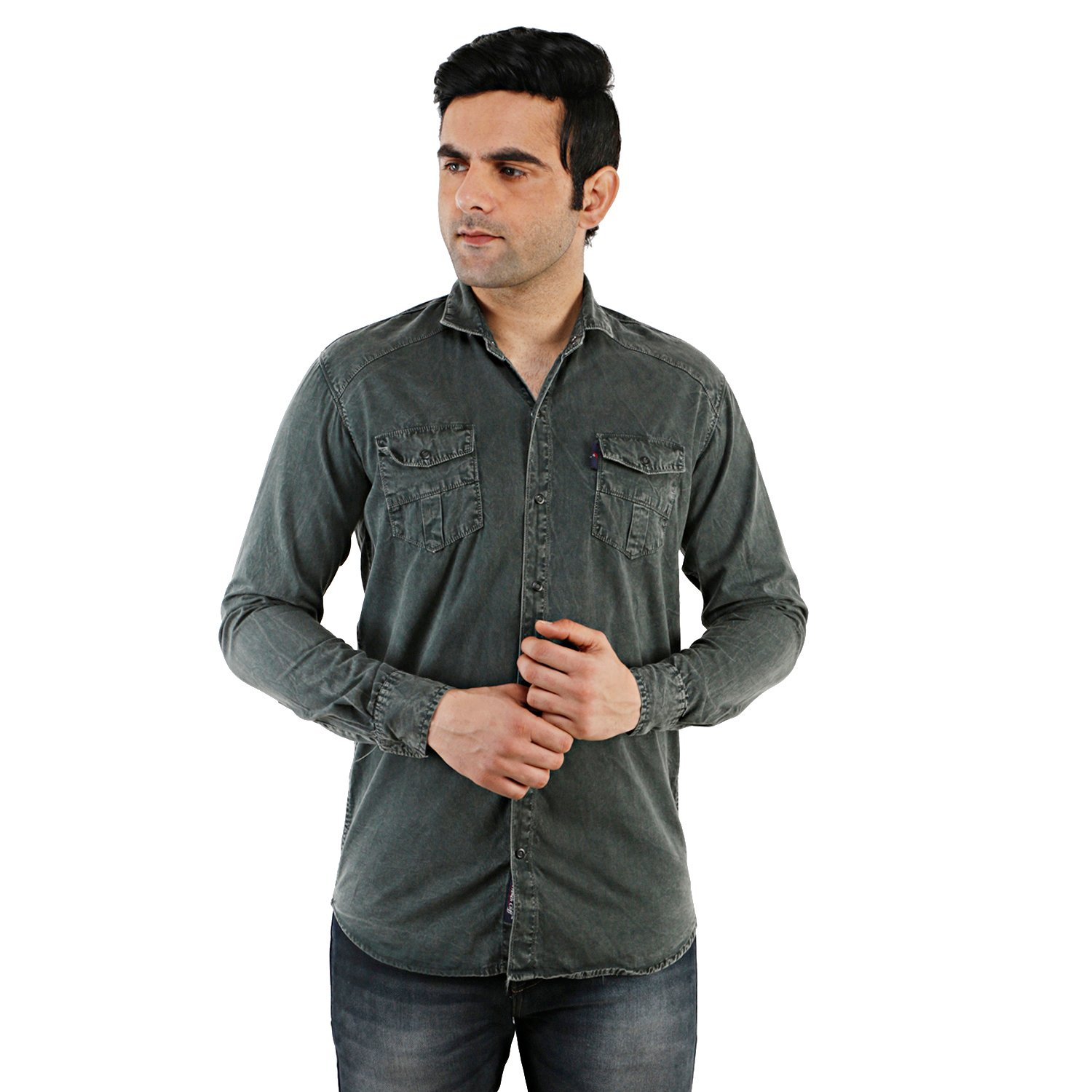 French Cliff mens printed casual shirt